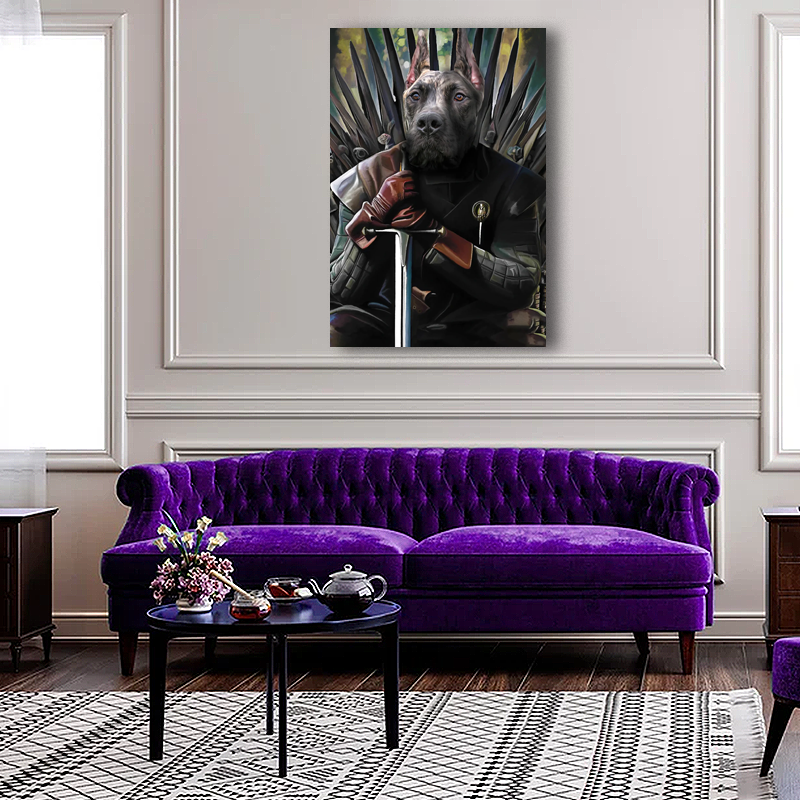Pet of the King GOT Portrait - Custom Pet Portrait